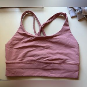 Lululemon longline energy bra. Pink/ rose color. Size 6. Good condition.